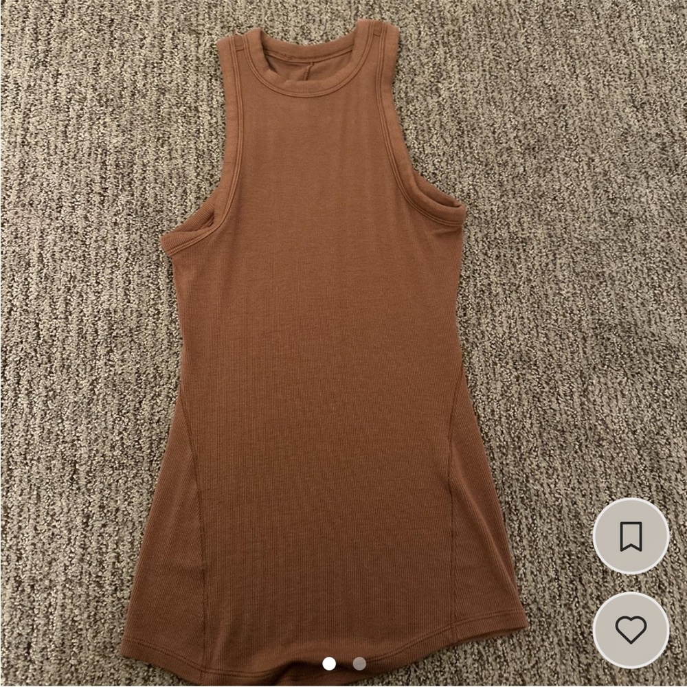 Lululemon brown tank top size 0